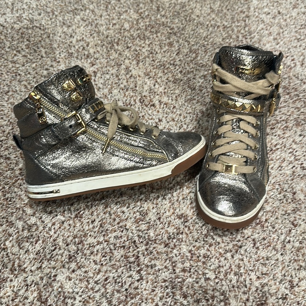 Michael Kors high top style tennis shoes
